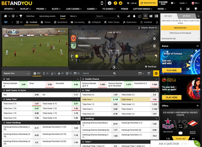 Betandyou Live Betting Screen