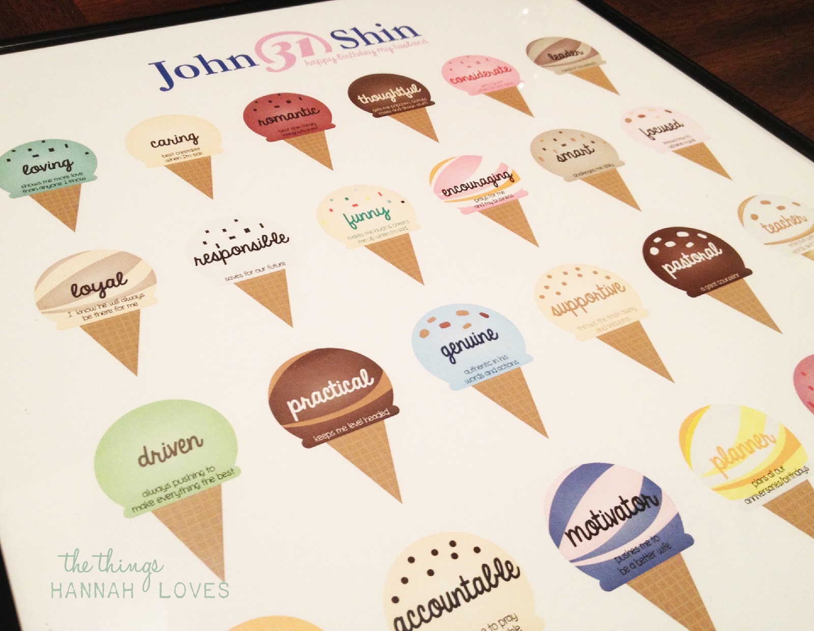 the things hannah loves 31 FLAVORS OF MY HUSBAND