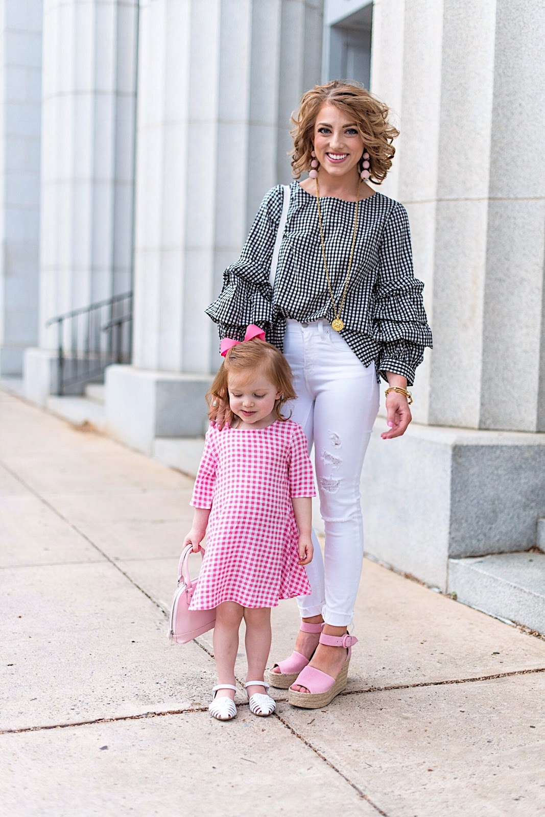Mommy & Me in Gingham - Click through to see the full post on Something Delightful Blog