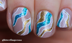 wave nail art design 3
