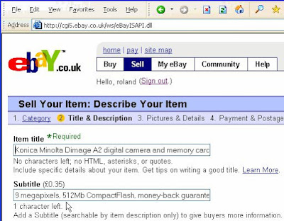 eBay Description Writing Tips
