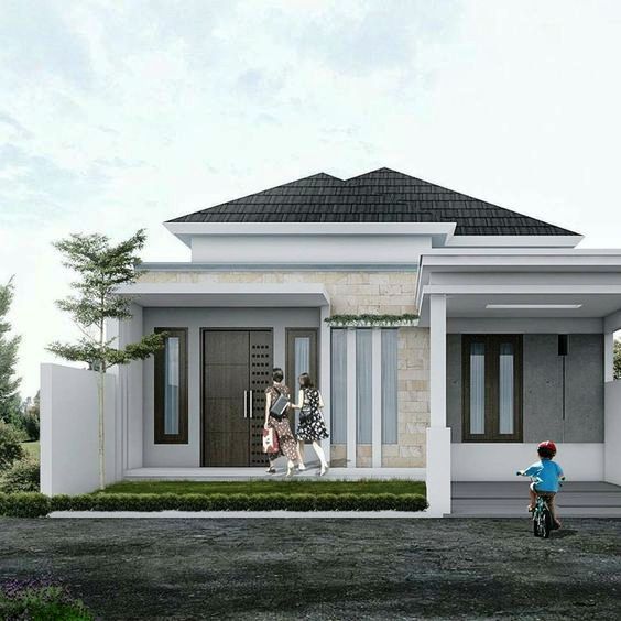 View Rumah Atap Limas Modern Background