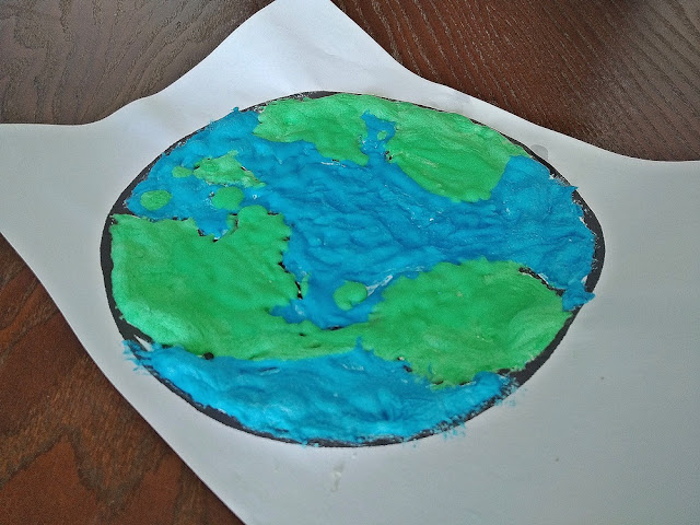 puffy paint recipe, puffy paint Earth
