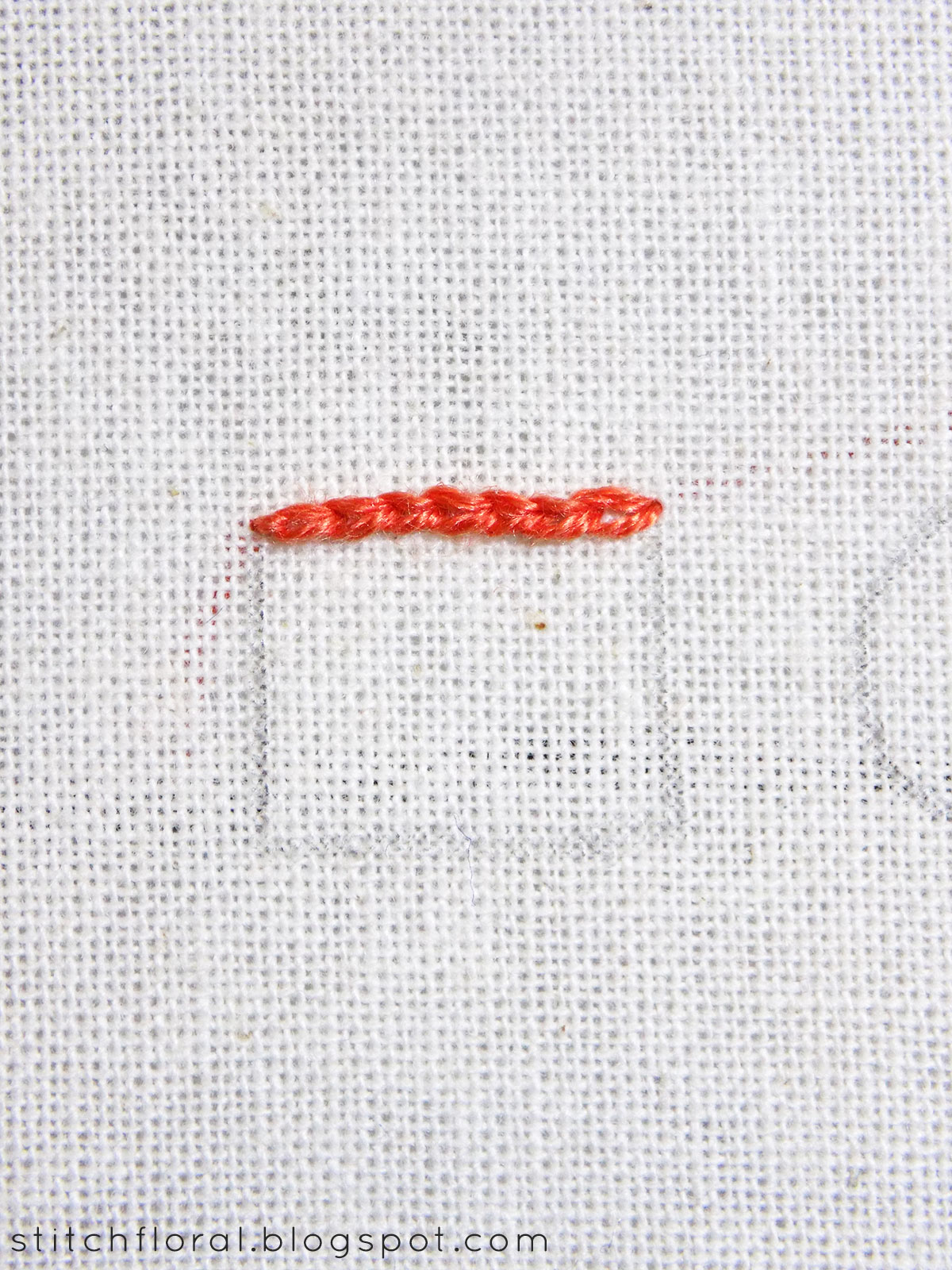 Reverse chain stitch seamless squares and circles Stitch Floral