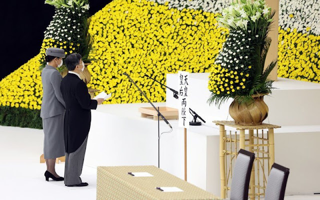 Emperor Naruhito and Empress Masako attended the National Memorial Ceremony at Nippon Budokan Hall in Tokyo