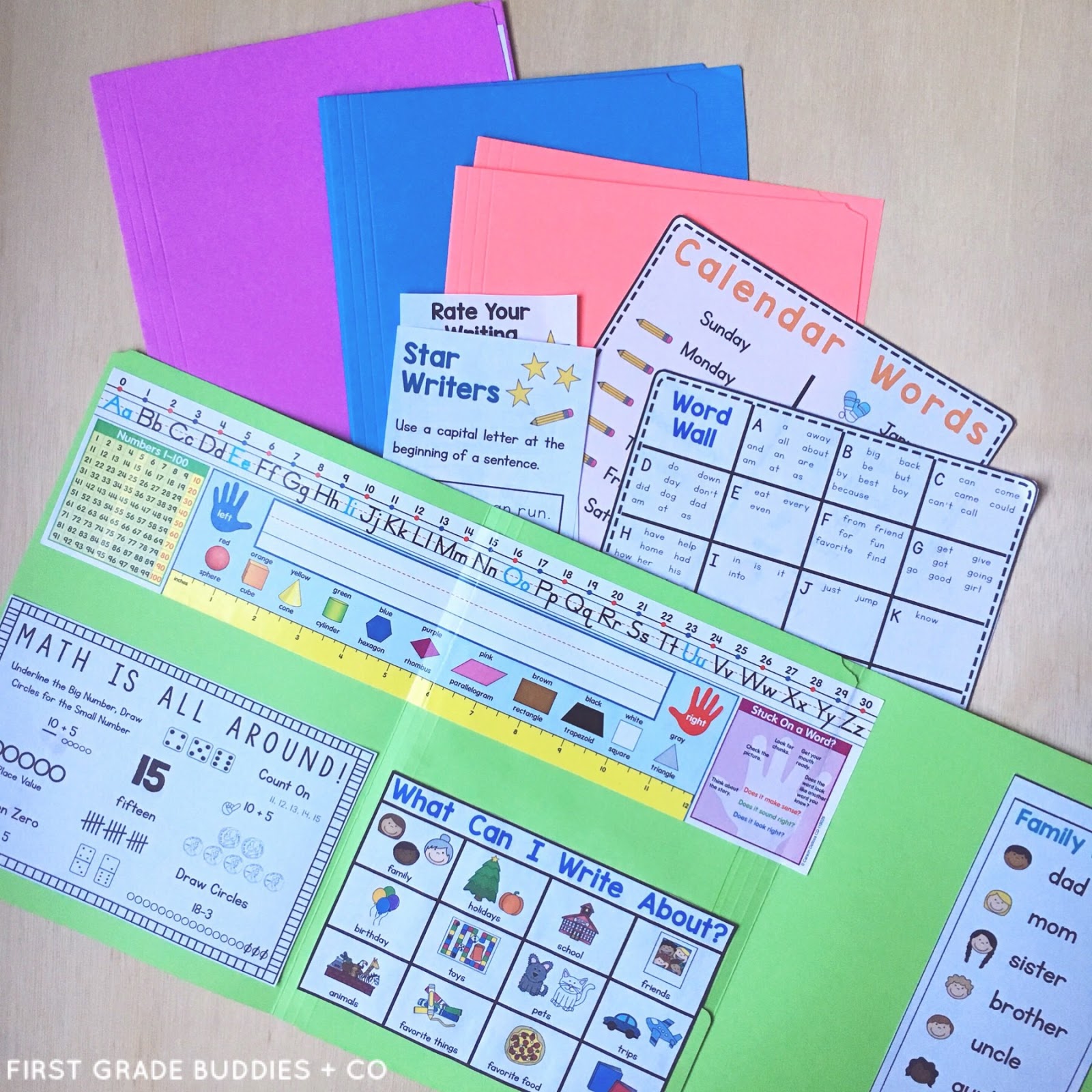 Handy Helper Folder A Writing Tool First Grade Buddies