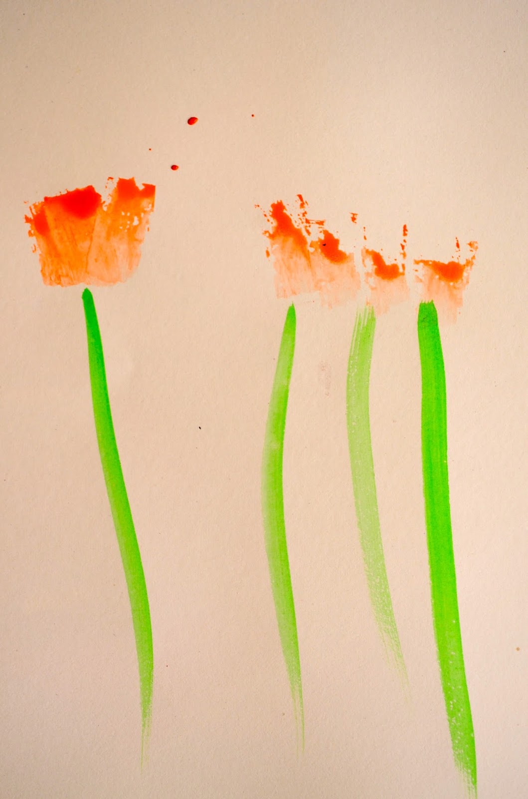 The Practical Mom: How a 3 yr olds can paint their first flowers