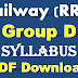 Railway Group D Syllabus PDF Download RRB Group D Exam Syllabus 2018