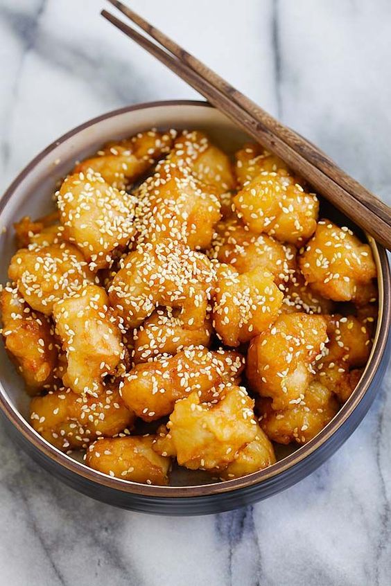 Honey Sesame Chicken Asian Food Mom