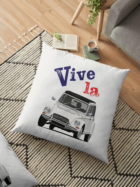 Vive la Citroën Dyane print pillow