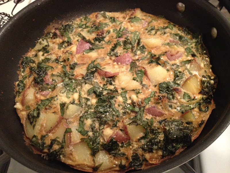 The Academic Chef Kale, Potato and Onion Frittata