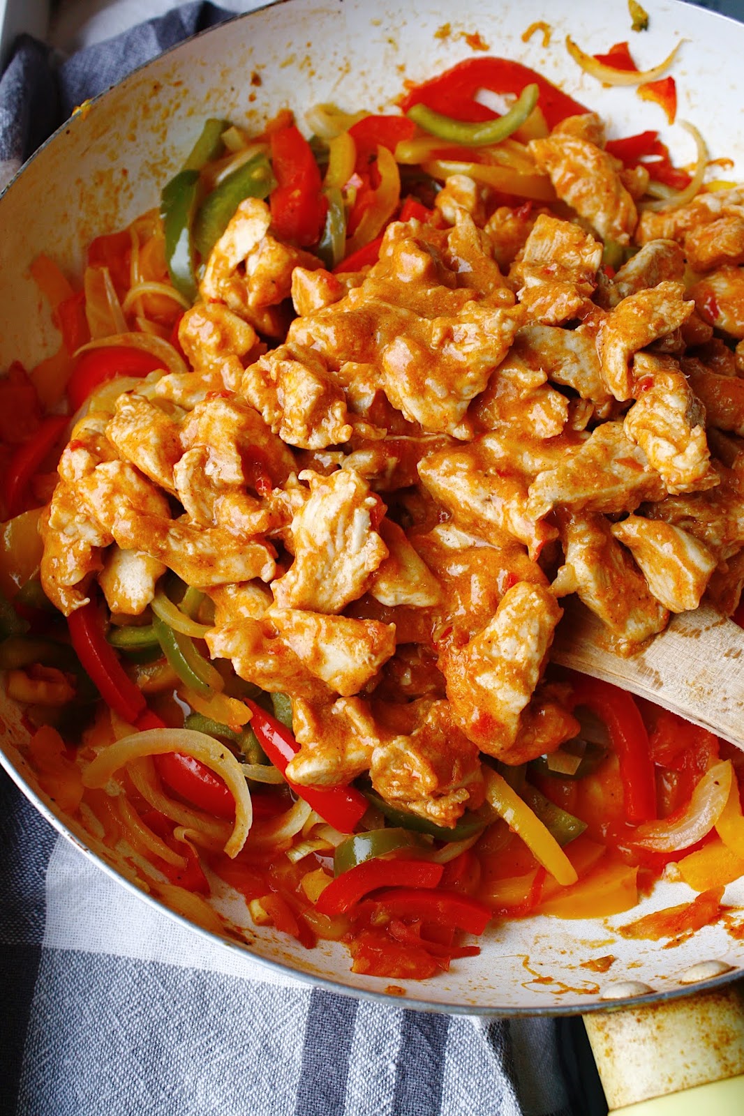 Fajitas de pui Teacher is cooking