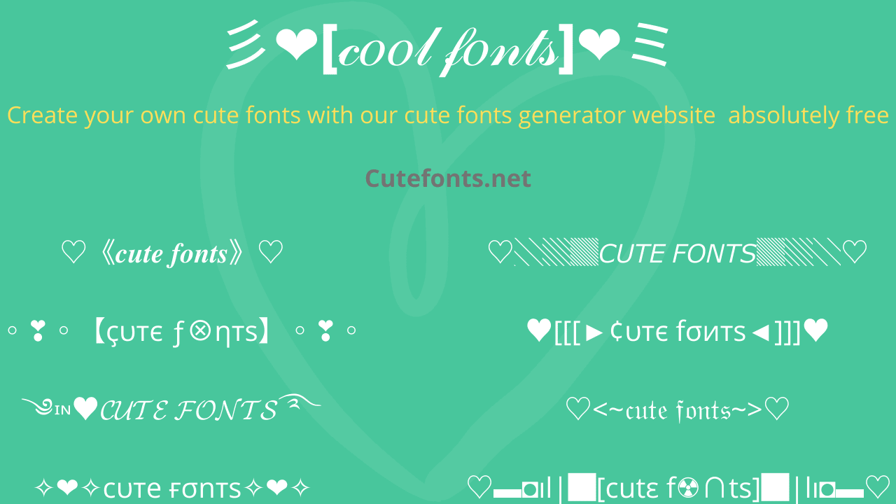 cute fonts