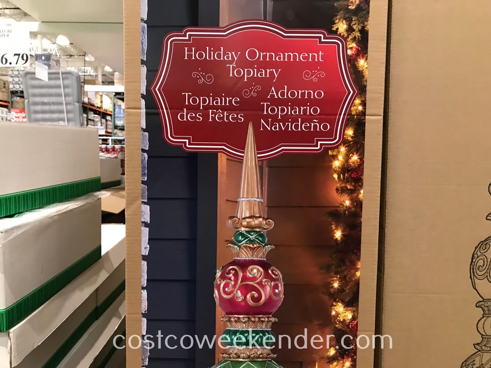 Holiday Ornament Topiary Costco Weekender