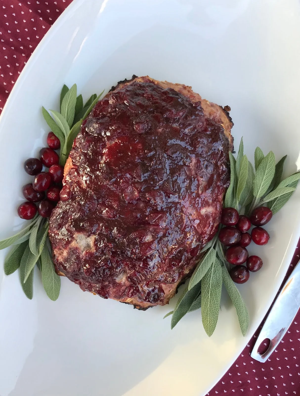 Savory Moments Cranberry & brown sugar glazed turkey meatloaf