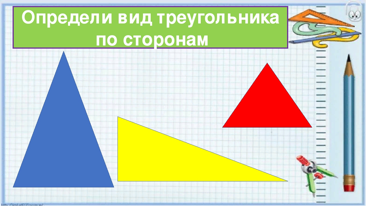 Виды треугольников по сторонам 3 класс