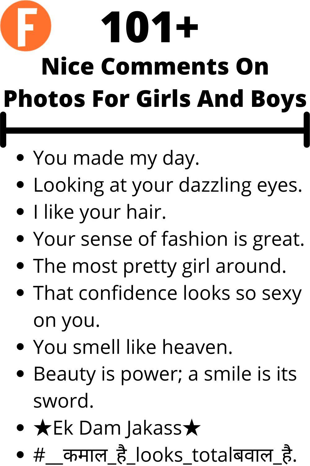 101+ Nice Comments On Photos For Girls And Boys