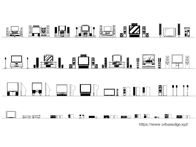 Home theater systems dwg cad blocks free download