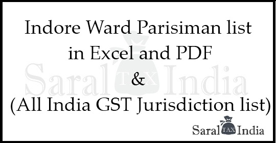 MP SGST Jurisdiction List Indore City in excel with search feature