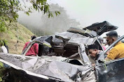 Kecelakaan Maut, Sebuah Minibus Terjun dari Pusuk Sembalun ke Kedalaman 30 Meter