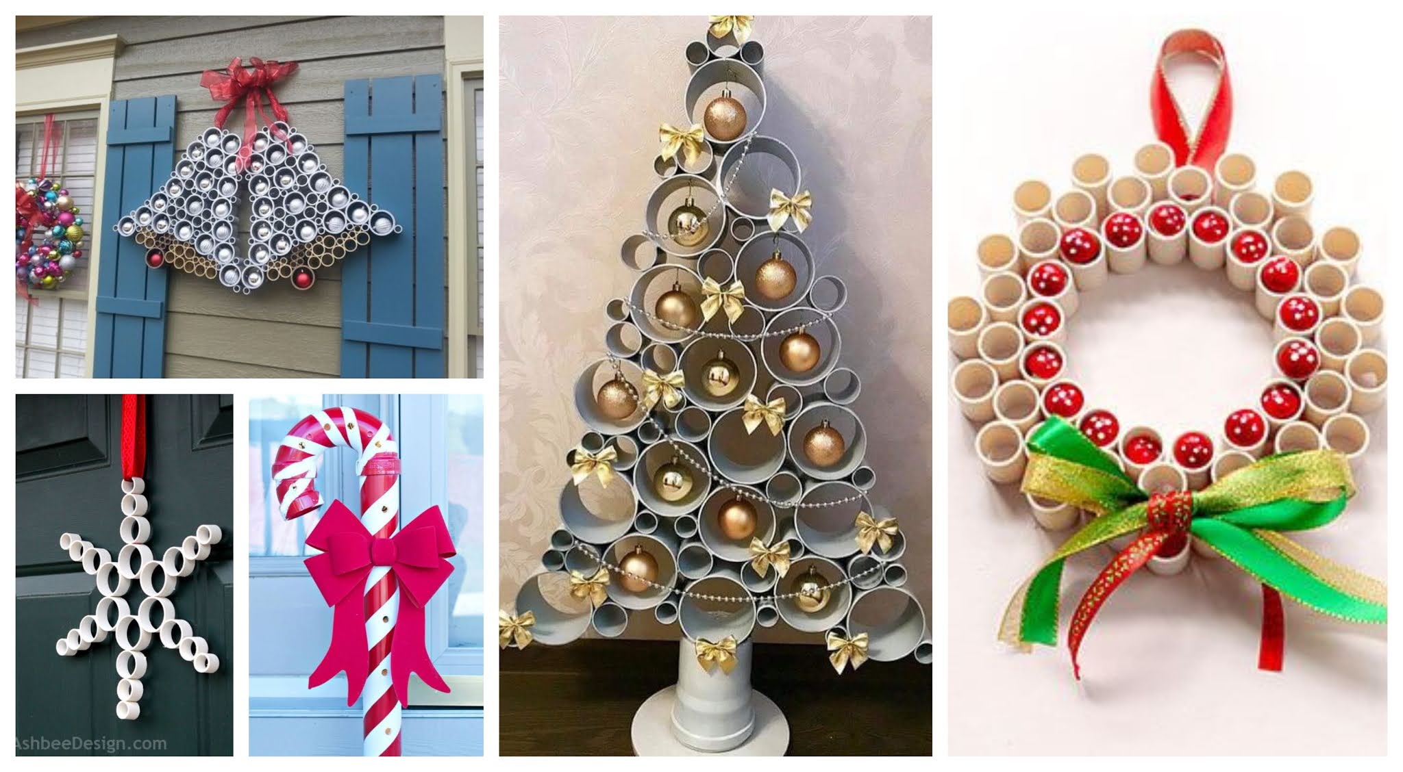 10 Adornos navideños económicos hechos con tubos ~ lodijoella