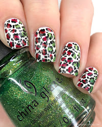 nail cheetah christmas easy nails