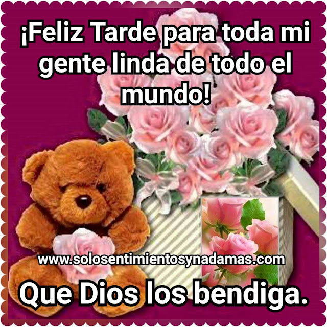 Feliz tarde.