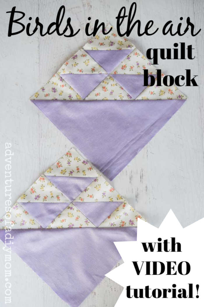 Birds in the Air Quilt Block Pattern: A complete tutorial in 4 sizes