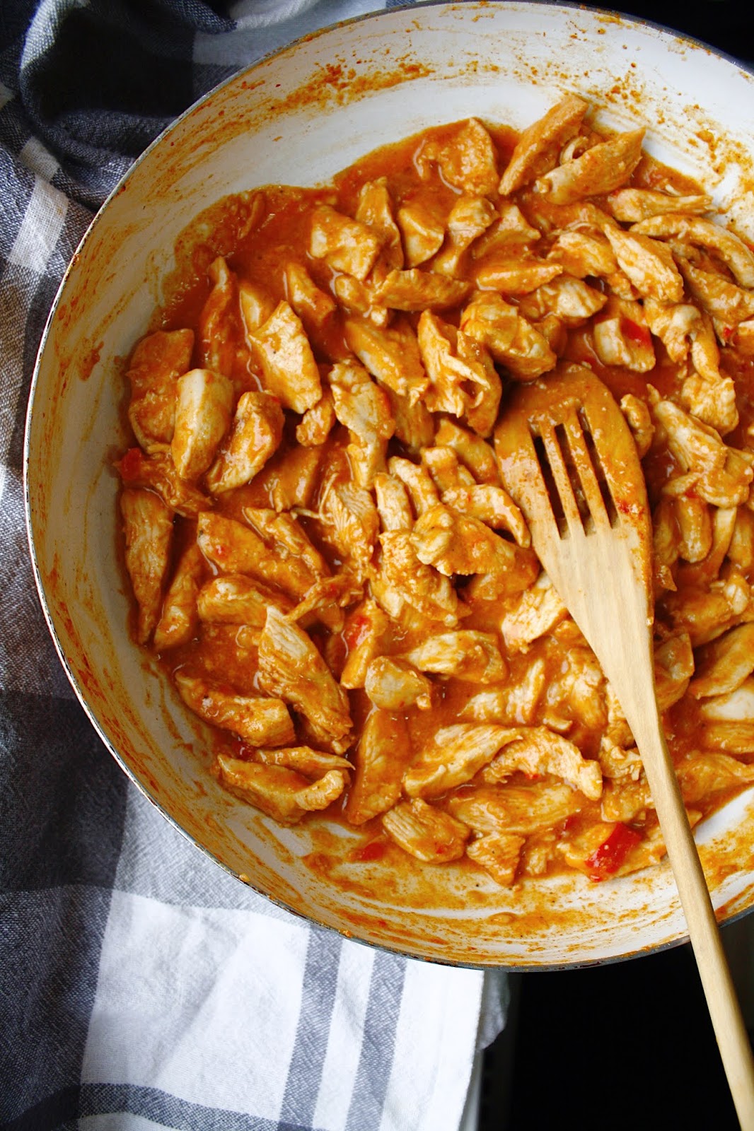 Fajitas de pui Teacher is cooking