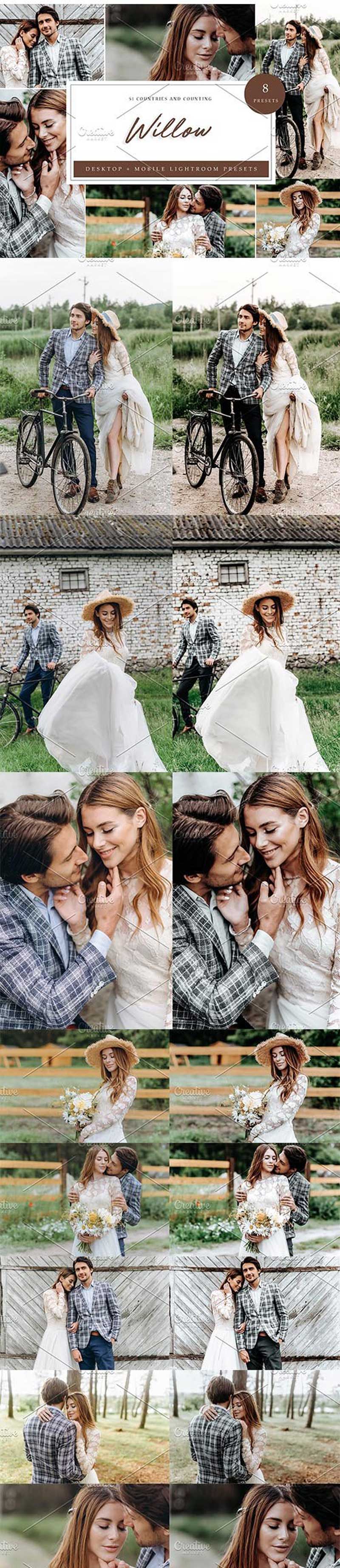 CreativeMarket - 8 x Lightroom Presets, Willow 5962712 2 fdhggh