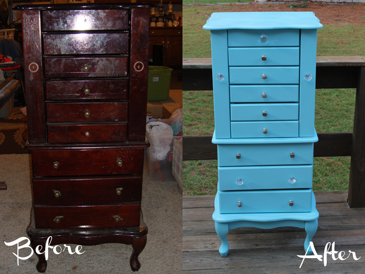 Jewelry Armoire Redo Tbt Jewelry Armoire Redo Tbt, Painted Jewelry Armoire