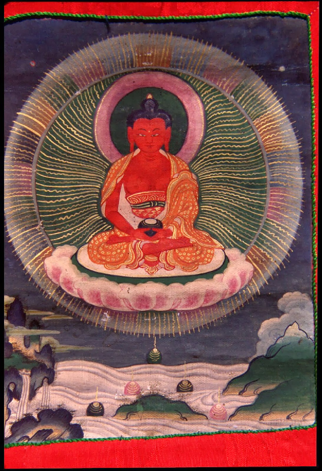 Будда земли. Буддизм Будда Амитабха. Амитаюс Будда. Будда Амитабха тханка. Будда Амитаюс изображение.
