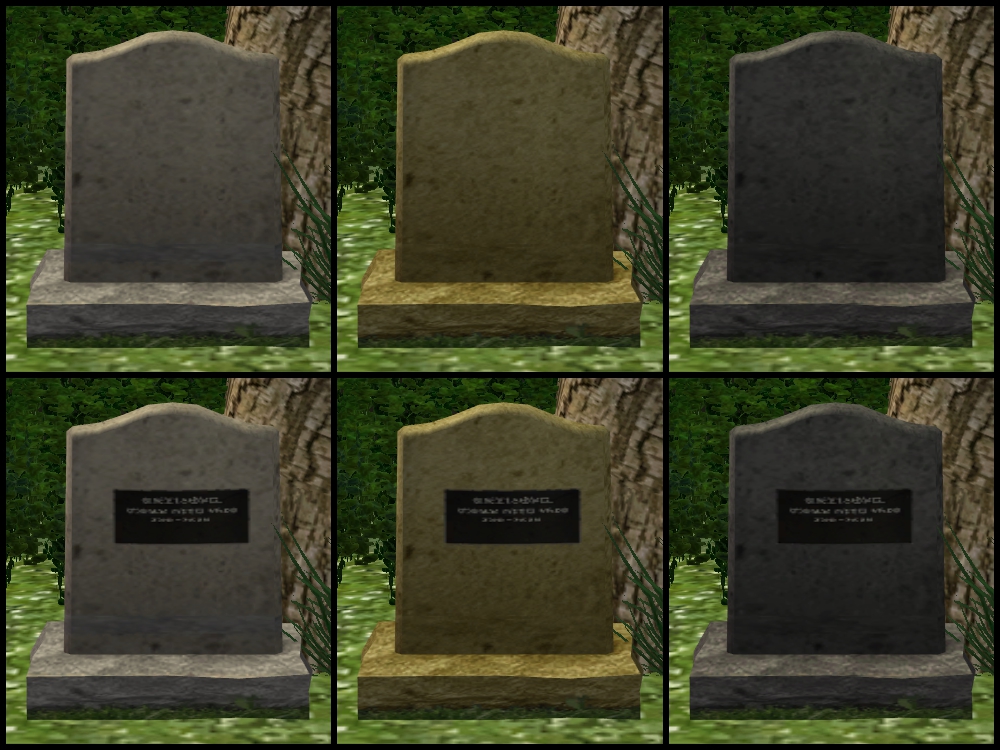 TheNinthWaveSims The Sims 2 Tombstone as a Buyable Decorative Object