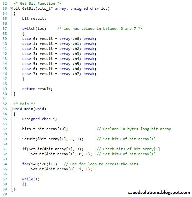 Saeed's Blog: How to define array of bits for 8051 in keil using C