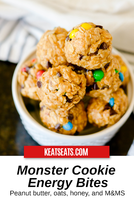 These no bake Monster Cookie Energy Balls are made with nutritious, filling ingredients to give you energy and satisfy your sweet tooth.