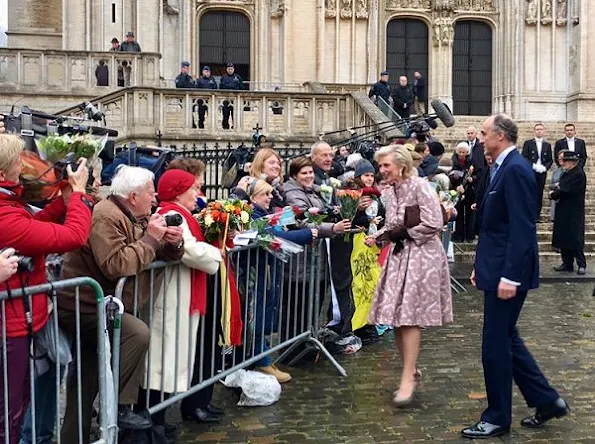 Belgian royal family attend the Kingsday te Deum mass at St Michael and St Gudula Cathedral in Brussels