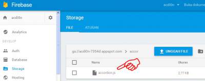 file sudah tersimpan di firebase