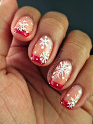 nail french christmas tip designs nails snowflake tips winter ruby colors manicure snowflakes glaze pumps china styles frenchie daisy exclusive