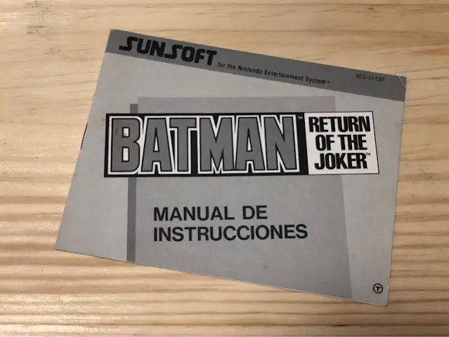Manual de instrucciones del juego Batman Return Of The Joker de NES