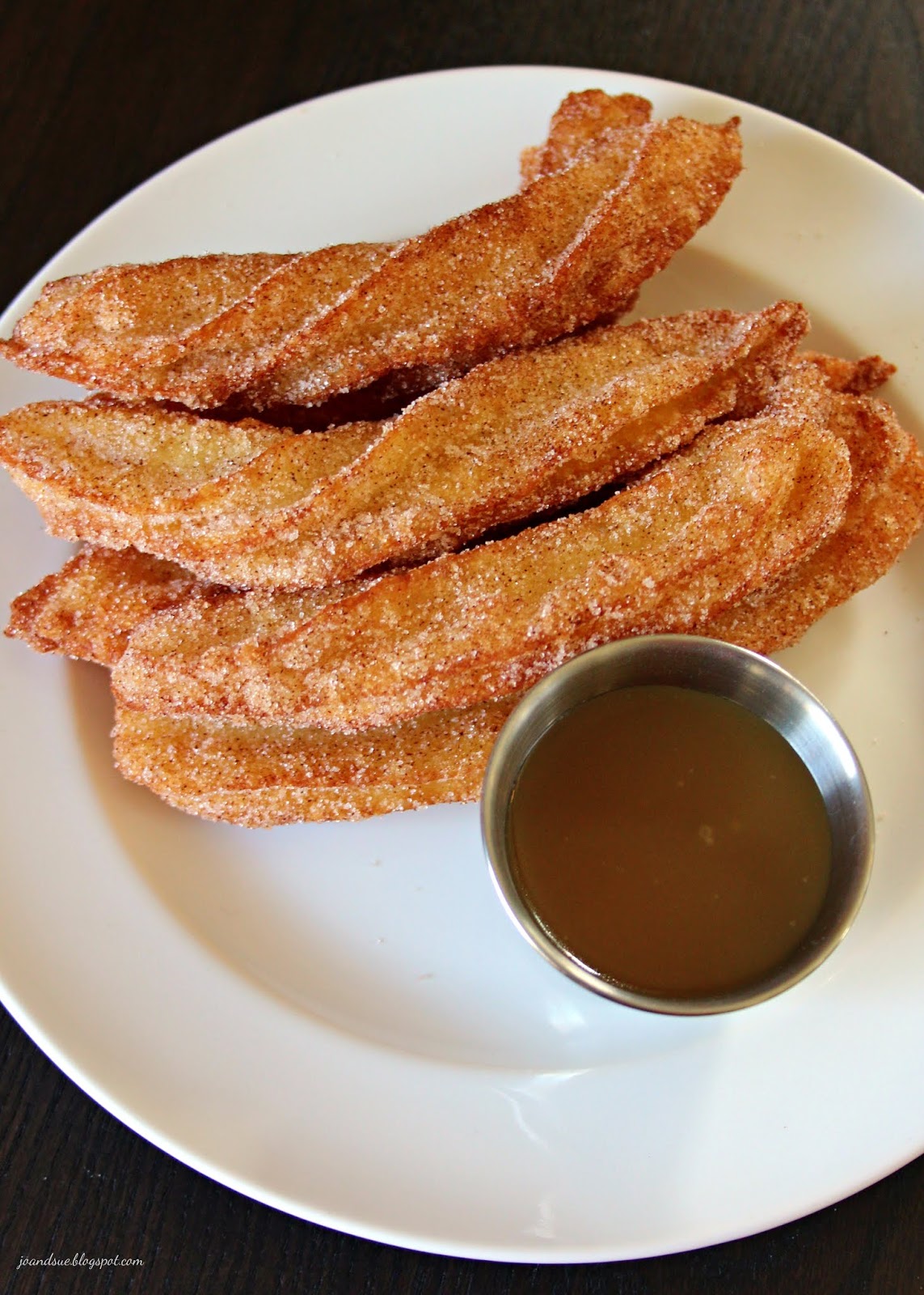 Jo and Sue Churros with Caramel Sauce