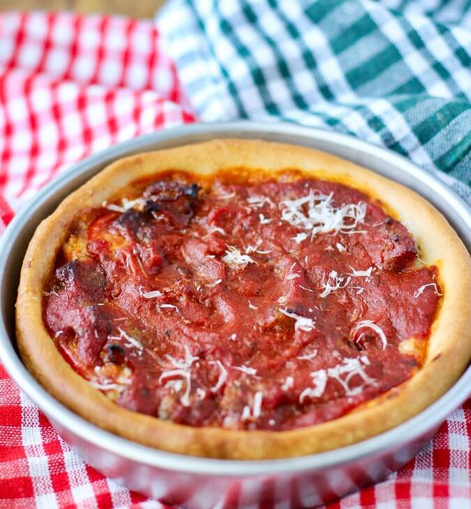 Individual Deep Dish Pizzas Karen's Kitchen Stories