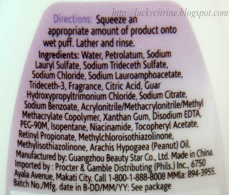 Lucky Citrine Olay Age Defying Revitalizing Body Wash