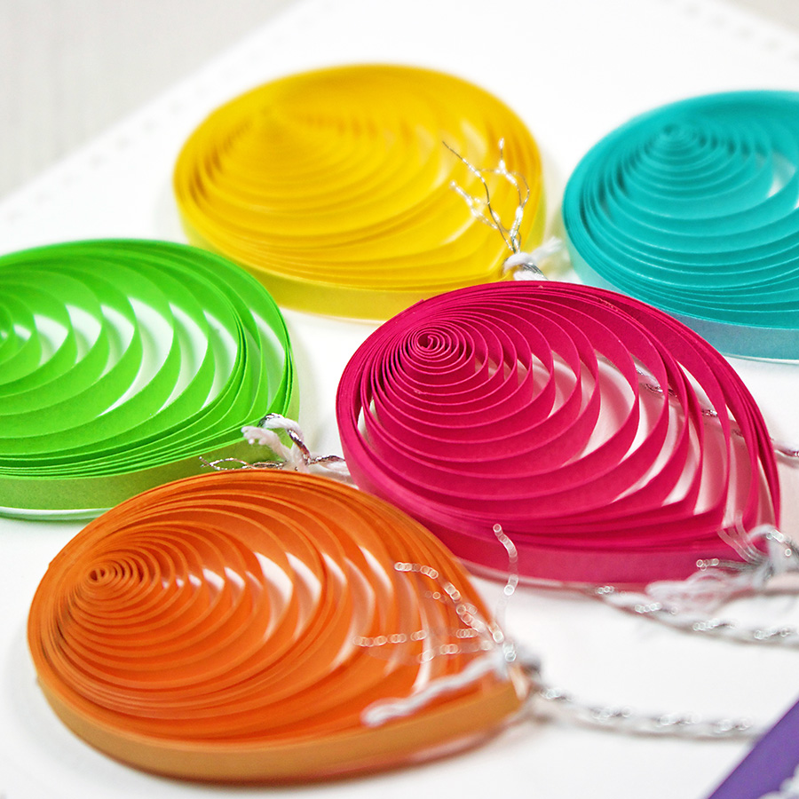 Happy Birthday with Quilled Balloons