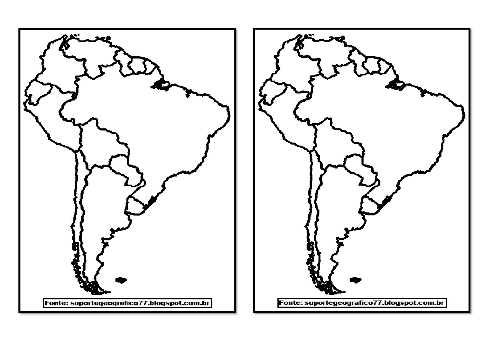 mapas para colorir amÉrica suporte geográfico