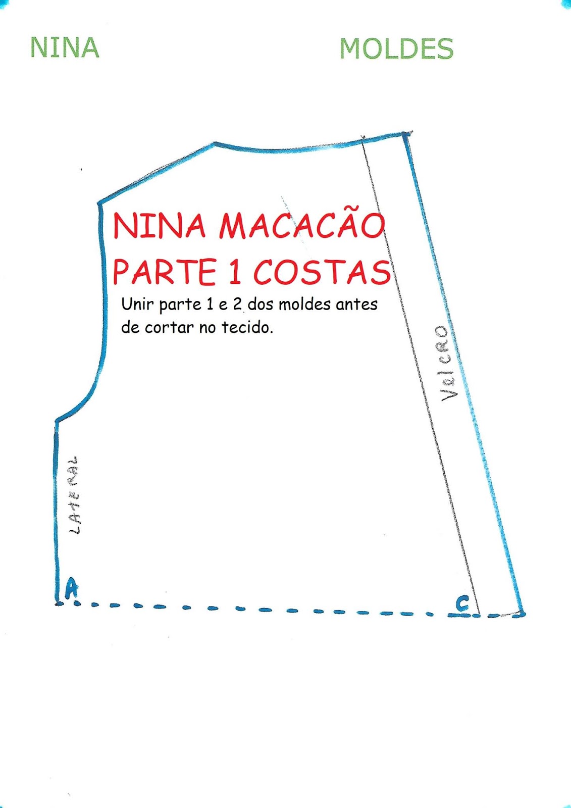 Bonecas De Pano Da Clô: Moldes do corpo e roupas da boneca NINA