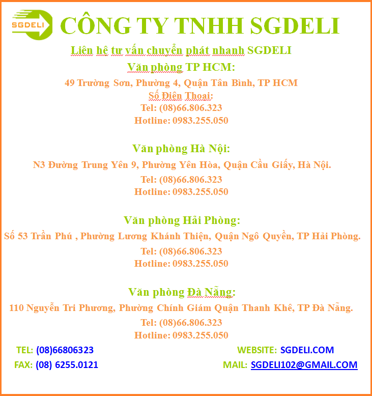 GỬI HÀNG CHUYỂN PHÁT NHANH