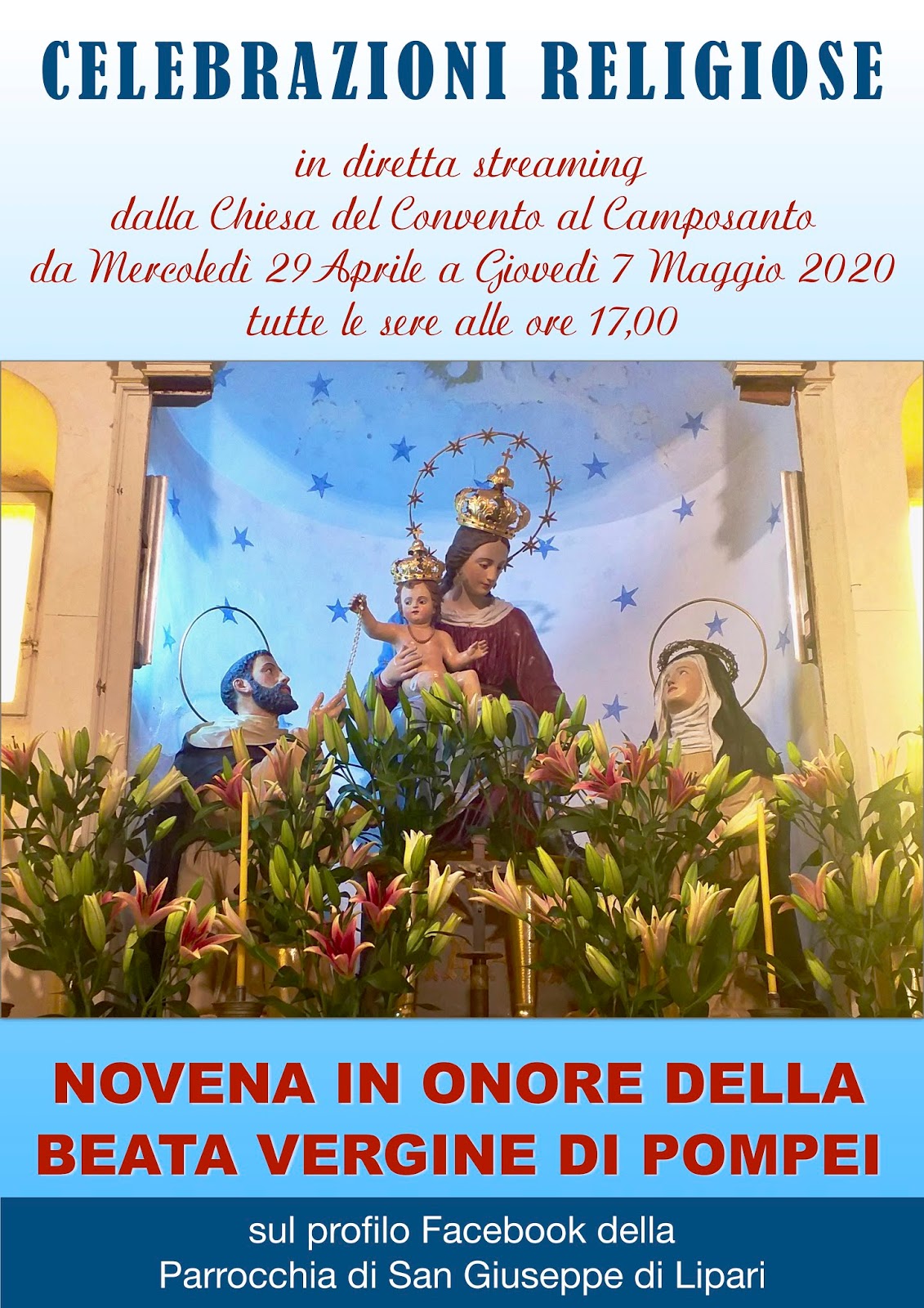 Eolie news La Novena della Madonna di Pompei in streaming Eolie news La Novena della Madonna di Pompei in streaming