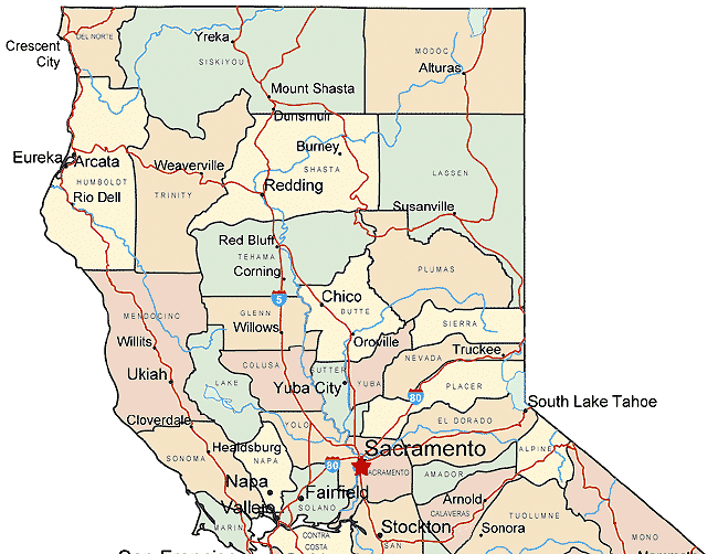 Map Of Northern California Cities - Fobiaalaenuresis