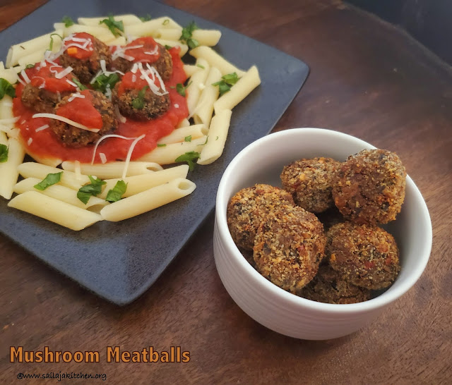 images of Mushroom Meatballs / Vegetarian Mushroom Meatballs / Meatless Meatballs