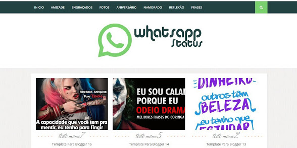 Whatsapp Status - Blogger Template Free Download for Blogspot Website